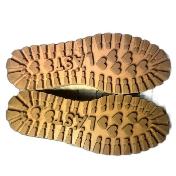 LÄST Rocky Suede Neutral Beige Platform Lace Up Boots Women's Size 41 US 8  Nice - Picture 7 of 7